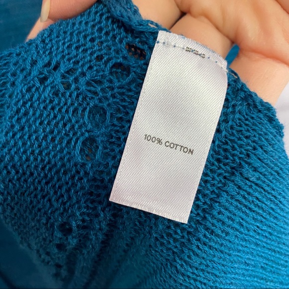 Frenchi Teal Cardigan with batwing Sleeve - Picture 2 of 6